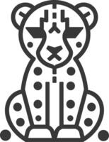 cheetah sits with its mouth closed vector