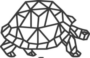 geometric depiction of a turtle walking vector