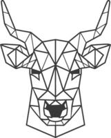 geometric design of a deer head vector