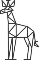 geometric depiction of a giraffe vector