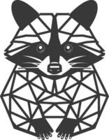 geometric depiction of a raccoon vector