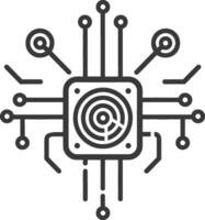 central processing unit with multiple connections vector