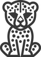 cheetah sitting and looking at the camera vector