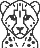 cheetah portrait with a bold graphic style vector