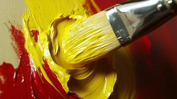 Exploring the Techniques of Painting with Yellow Oil Paint photo