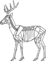 Geometric Deer Stands Tall with Intricate Details vector