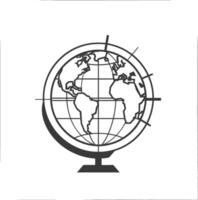 A globe icon on a white background vector
