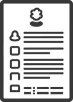 A checklist icon with a pencil and a pencil vector