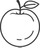 Apple coloring pages for kids vector