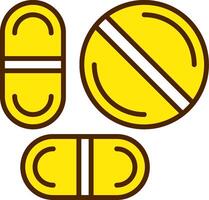 Checkup Filled Yellow Style Icon vector