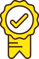 Checkup Filled Yellow Style Icon vector
