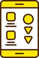 Media Filled Yellow Style Icon vector