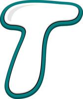T Alphabet Font Style Element vector