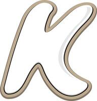 K Alphabet Font Style Element vector