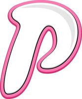 P Alphabet Font Style Element vector