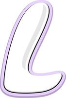 L Alphabet Font Style Element vector