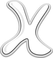 X Alphabet Font Style Element vector