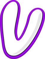 V Alphabet Font Style Element vector