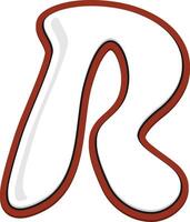 R Alphabet Font Style Element vector