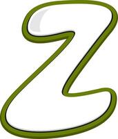 Z Alphabet Font Style Element vector