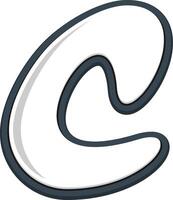C Alphabet Font Style Element vector