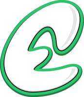 E Alphabet Font Style Element vector
