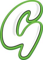 G Alphabet Font Style Element vector