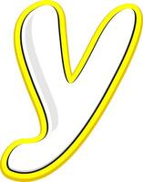 Y Alphabet Font Style Element vector