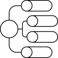 Flow Chart Outline Style Element vector