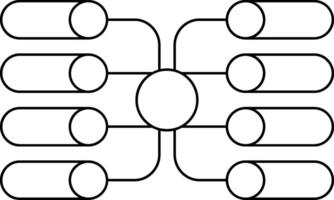 Flow Chart Outline Style Element vector