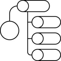 Flow Chart Outline Style Element vector