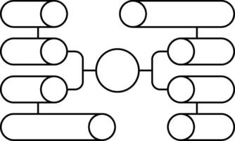 Flow Chart Outline Style Element vector
