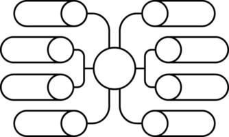Flow Chart Outline Style Element vector