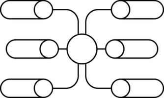 Flow Chart Outline Style Element vector