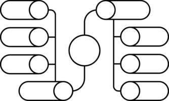Flow Chart Outline Style Element vector