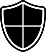 Security Shield Glyph Style Icon vector