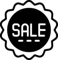 Sale Badge Glyph Style Icon vector