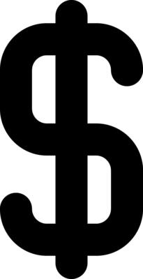 Dollar Sign Glyph Style Icon