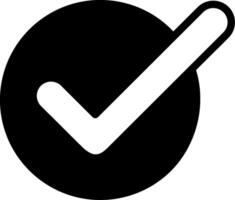 Checkmark Glyph Style Icon vector