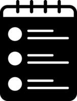 Shopping List Glyph Style Icon vector