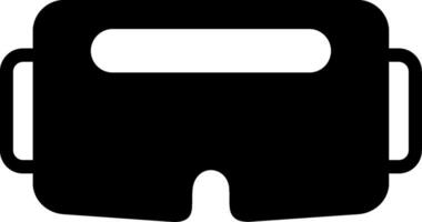 Virtual Reality Headset Glyph Style Icon vector