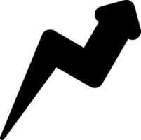 Trending Up Arrow Glyph Style Icon vector