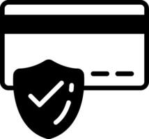 Secure Payment Glyph Style Icon vector
