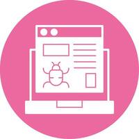 Website Bug Glyph Style Icon vector