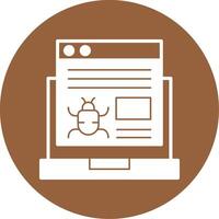Bug Glyph Style Icon vector