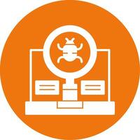Search Bug Glyph Style Icon vector