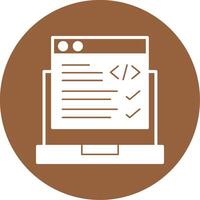 Code Correction Glyph Style Icon vector