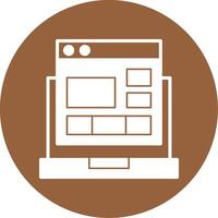 Website Layout Glyph Style Icon vector