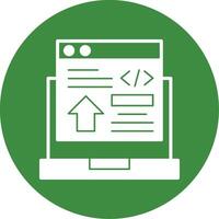 Frontend Development Glyph Style Icon vector