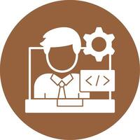 Programmer Glyph Style Icon vector